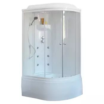 Душевая кабина Royal Bath 8120BK3-WT L белое/прозрачное