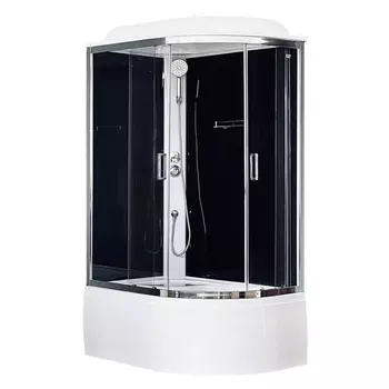 Душевая кабина Royal Bath 8120BK5-BT-CH L черное/прозрачное