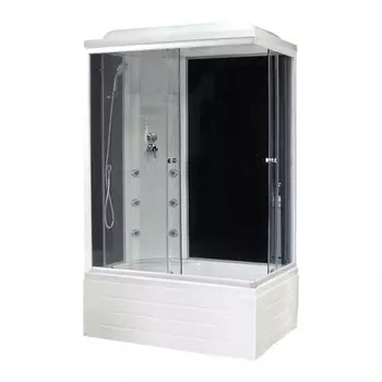 Душевая кабина Royal Bath 8120BР3-BT L черное/прозрачное