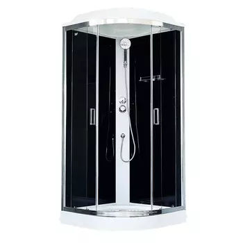 Душевая кабина Royal Bath 90HK5-BT-CH черное/прозрачное