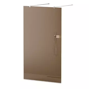 Душевая перегородка Cezares LIBERTA-L-2-120-120-BR-Cr бронза