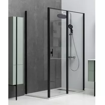 Душевой уголок Allen Brau Priority 100x80 3.31006.BBA + 3.31015.BBA черный браш