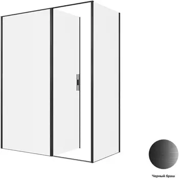 Душевой уголок Allen Brau Priority 160x80 3.31039.BBA + 3.31042.BBA черный браш