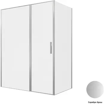 Душевой уголок Allen Brau Priority 160x90 3.31038.BA + 3.31044.BA серебро браш