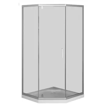 Душевой уголок Am.Pm Gem Pivot 90x90 хром, прозрачный без поддона