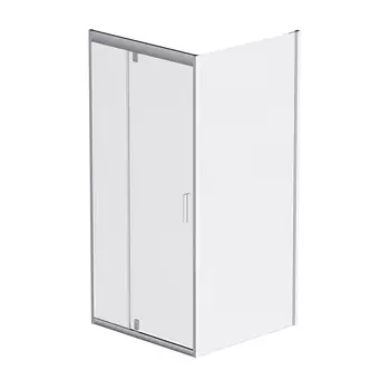 Душевой уголок Am.Pm Gem Sqare Pivot 90x90 хром матовый, прозрачный без поддона