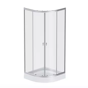 Душевой уголок Am.Pm X-Joy Twin Slide 80x80 хром, прозрачный c поддоном