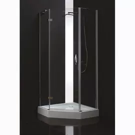 Душевой уголок Cezares Bergamo P1 100 C Cr L IV прозрачное стекло, профиль хром левый