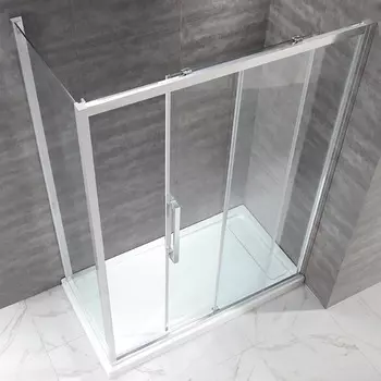 Душевой уголок Cezares Lux Soft AH1 150/90 C Cr IV прозрачное стекло, профиль хром