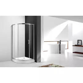 Душевой уголок Cezares Molveno R1 90 P Cr матовое стекло, профиль хром