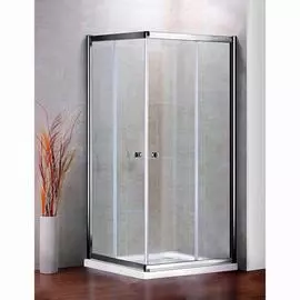 Душевой уголок Cezares Pratico A2 100 текстурное стекло, профиль хром