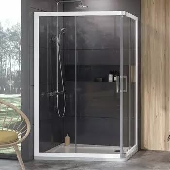 Душевой уголок Ravak 10° 10AP4 120x90 с неподвижной стенкой белый + транспарент