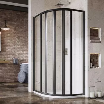 Душевой уголок Ravak SKKP6-80 195 черный+Транспарент