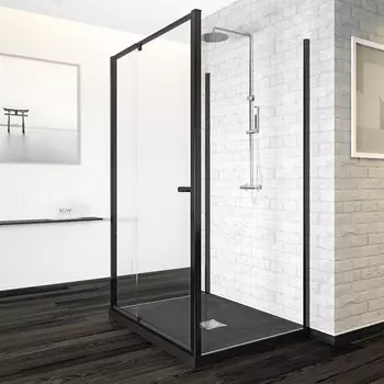 Душевой уголок RGW PA-44B (PA-02B + Z-050-1B) 90х100 стекло прозрачное