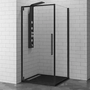 Душевой уголок RGW SV-43B (SV-02B + Z-050-3B) 90х80х200 стекло прозрачное