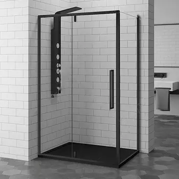 Душевой уголок RGW SV-44B (SV-03B + Z-050-3B) 90х80х200 стекло прозрачное