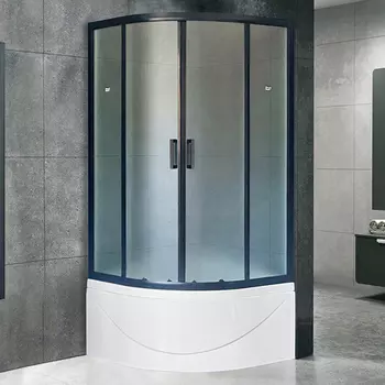 Душевой уголок Royal Bath 100BK-C-BL 100х100 матовое с поддоном