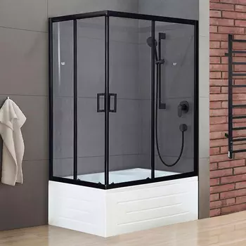 Душевой уголок Royal Bath 8120BP-T-BL R 120х80 прозрачное с поддоном