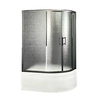 Душевой уголок Royal Bath Practic 8120BK-C-BL-L 80х120 левый, матовый