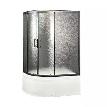 Душевой уголок Royal Bath Practic 8120BK-C-BL-R 80х120 правый, матовый