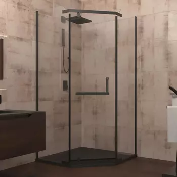 Душевой уголок Veconi Rovigo RV36B-90T-01-19C1 стекло прозрачное