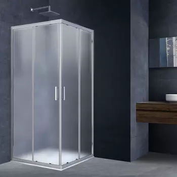 Душевой уголок Vincea Rapid VSS-3R80/90MT хром, стекло текстурное