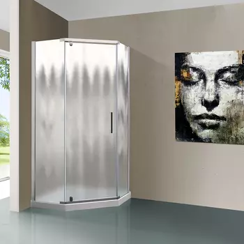 Душевой уголок Vincea Stresa VSP-1S900CH, хром, стекло шиншилла