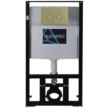 Инсталляция для унитаза Azario AZ80101000 с кнопкой AZ-8200-0086/AZ-P57-0160 золото матовое