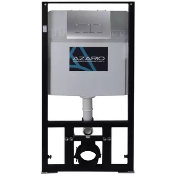 Инсталляция для унитаза Azario AZ80101000 с кнопкой AZ-8200-0088/AZ-P58-0110 хром матовый