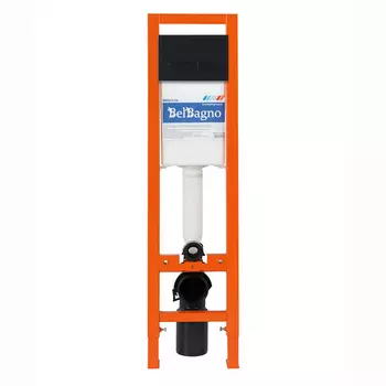 Инсталляция для унитаза BelBagno BB003-30 с кнопкой BB012-MR-NERO.M черный матовый