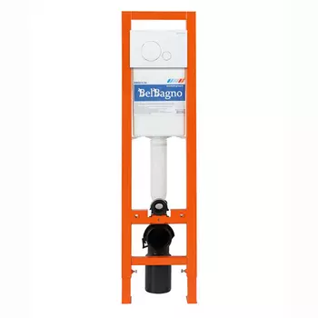 Инсталляция для унитаза BelBagno BB003-30 с кнопкой BB014-SR-BIANCO белый