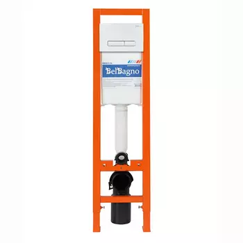 Инсталляция для унитаза BelBagno BB003-30 с кнопкой BB018-GV-BIANCO белый