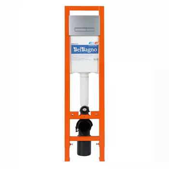 Инсталляция для унитаза BelBagno BB003-30 с кнопкой BB020-GV-CHROME.M хром матовый