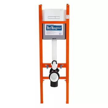 Инсталляция для унитаза BelBagno BB004-40 EXPERT с кнопкой BB018-GV-BIANCO белый