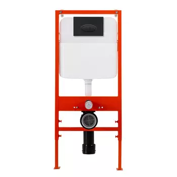 Инсталляция для унитаза BelBagno BB026 с кнопкой BB054NERO матовый черный