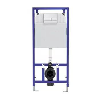 Инсталляция для унитаза Berges Novum с кнопкой 040012 матовый хром