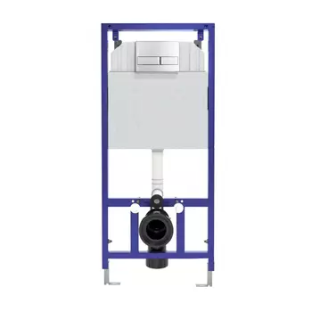 Инсталляция для унитаза Berges Novum с кнопкой 040013 хром глянец