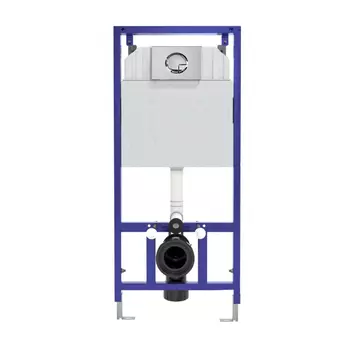 Инсталляция для унитаза Berges Novum с кнопкой 040023 хром глянец