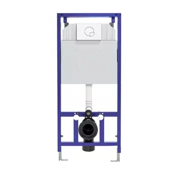 Инсталляция для унитаза Berges Novum с кнопкой 040024 Soft Touch белый