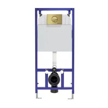 Инсталляция для унитаза Berges Novum с кнопкой 040028 бронза