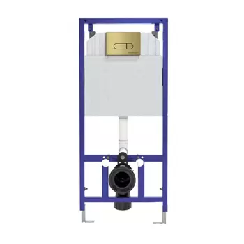 Инсталляция для унитаза Berges Novum с кнопкой 040038 бронза