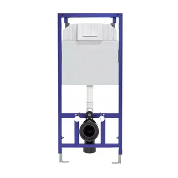 Инсталляция для унитаза Berges Novum с кнопкой 040044 Soft Touch белый