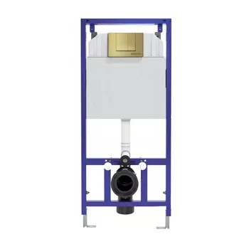 Инсталляция для унитаза Berges Novum с кнопкой 040048 бронза