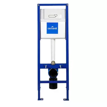 Инсталляция для унитаза Cersanit Vector S-IN-MZ-VECTOR с кнопкой P-BU-ACT/Whg/Gl стекло белый