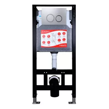 Инсталляция для унитаза Esbano ESINFRAM с кнопкой ESINKRG11MC матовый хром