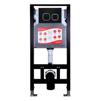 Инсталляция для унитаза Esbano ESINFRAM с кнопкой ESINLPS10MB матовый черный