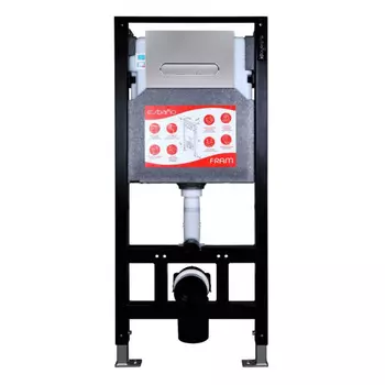 Инсталляция для унитаза Esbano ESINFRAM с кнопкой ESINOVL17MC матовый хром