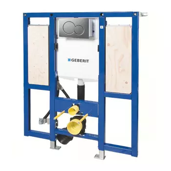 Инсталляция для унитаза Geberit Duofix 111.375.00.5 с кнопкой 115.770.JQ.5 матовый хром