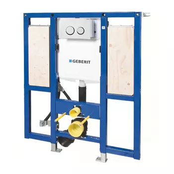Инсталляция для унитаза Geberit Duofix 111.375.00.5 с кнопкой 115.882.KJ.1 белый/хром