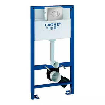 Инсталляция для унитаза Grohe Rapid SL 38525001 с кнопкой 38506 P00 матовый хром